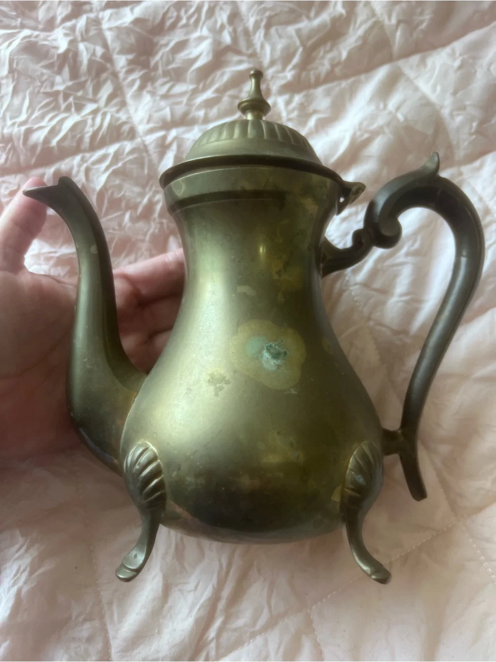 Source Unknown Brass-Colored Ornate Coffee Pot